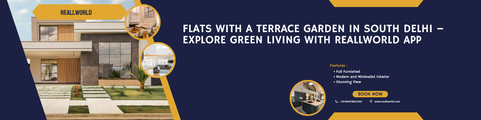 Flats with a Terrace Garden in South Delhi – Explore Green Living with Reallworld App